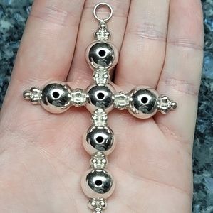Vintage Sterling Silver Cross Pendant